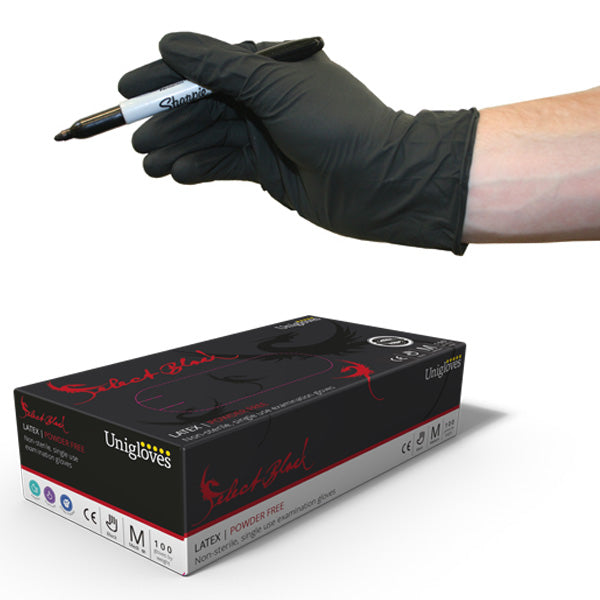 nitrile gloves  select black